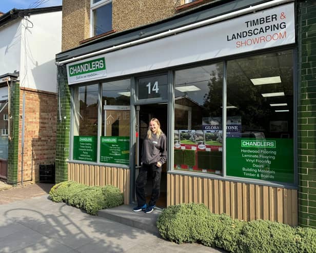 Alice Constable at Chandlers’ Timber and Landscaping Showroom, Updown Hill, Windlesham.