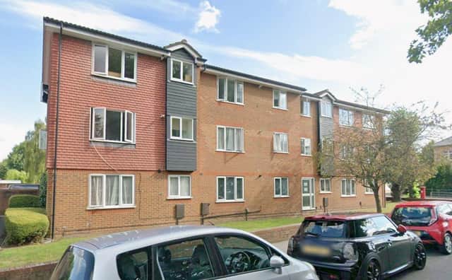 Maynard Court from the front, Rosefield Road, in Staines. (Credit: Google Street View)