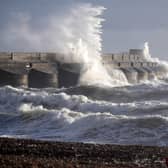 West side of Brighton Marina bubbling away after the arrival of Storm Eowyn. Photo: Eddie Mitchell