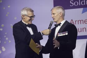 Jeremy Vine returned to host the 14th annual Soldiering On Awards with Minister for Veterans and People, Alistair Carns OBE MC MP