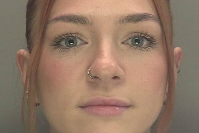 Amelia King contravened the ‘no entry’ signs at the end of the A2011 Crawley Avenue eastbound exit slip, at the junction with Balcombe Road. Pictures courtesy of Sussex Police