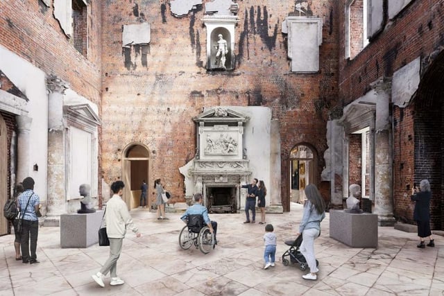 The Marble Hall will be at the heart of the house with a newly designed roof
