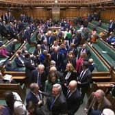 MPs in the House of Commons ahead of the SNP amendment vote on a ceasefire in Gaza. (Screengrab from Parliament TV)