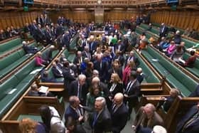 MPs in the House of Commons ahead of the SNP amendment vote on a ceasefire in Gaza. (Screengrab from Parliament TV)