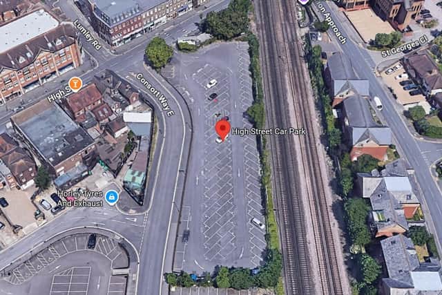 The Conservatives announced last month their intention of selling the Horley High Street car park. Picture courtesy of Google
