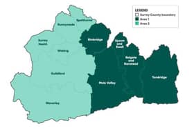 Map 2.1 Surrey East West. (Credit: Elmbridge Borough Council) Permission for use.