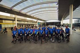 A team of 28 London Gatwick employees, including CEO Stewart Wingate, have raised more than £37,000 for charity in a three-day bike ride from the airport to Paris. Picture contributed