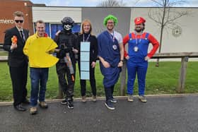 Teachers at Weydon School dressed up for Children in need. Picture: Submitted