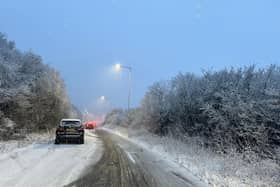 There was chaos on the A27 in East Sussex due to the snowfall on Wednesday. Photo: Eddie Mitchell