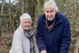 Acting icon Dame Judi Dench surprised her ‘chap’ David Mills MBE with a cake for him and his dedicated animal keepers to celebrate the 25th anniversary of the renowned British Wildlife Centre in Surrey. Picture courtesy of the British Wildlife Centre