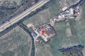 Surrey County Council is proposing building the new materials recycling facility next to Trumps Farm in Longcross. Picture courtesy of Google