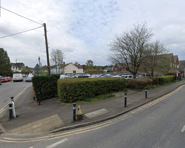 Woodend Road Car Park in Deepcut (image Google