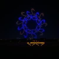 DroneArt Show lights up Sandown Park in Esher with music and drones this August