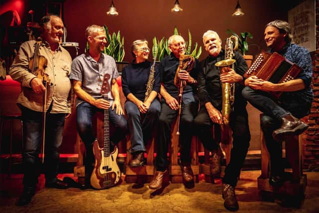 Blowzabella is a unique band that makes an inimitable, driving, drone-based wall-of-sound