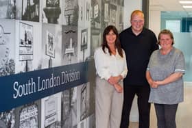 Bellway South London Sales Manager Fiona Mitchell with Warren Clark and Dawn Osborn