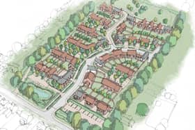 Illustrative design for up to 80 dwellings in Smallfields. (Credit: Tandridge District Council planning documents/Asprey Homes/ Omega Archtitects) Permission for use.