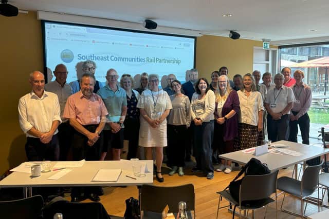 Staff, directors, line chairs and vice-chairs celebrate 20 years of Community Rail in the South East