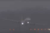 Footage from Gatwick shows one flight that had to abort its landing. Image: SDTV Live
