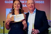 Stagecoach Weybridge Principal Natalie receiving her award