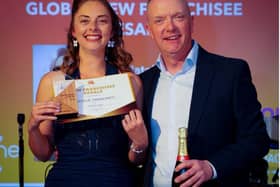 Stagecoach Weybridge Principal Natalie receiving her award