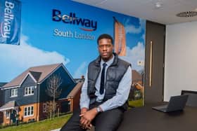 Abraham Adeniyi, who has started a five-year degree course with Bellway South London after joining the housebuilder as an apprentice engineer