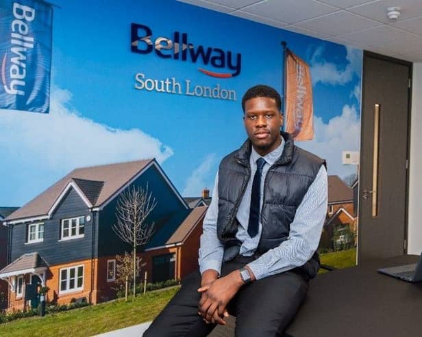 Abraham Adeniyi, who has started a five-year degree course with Bellway South London after joining the housebuilder as an apprentice engineer