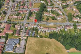 The collision occurred on Hornbeam Road between the driver of a silver Mercedes and a pedestrian. Picture courtesy of Google
