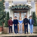 Image caption: Egham students (left to right): AA, Kaan Y, Sofia K, Charles B and Efe A.