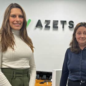 DRIVING GROWTH: Heather Williams, right, Regional Head of R&D in the South for Azets, with Emma Hussey who heads the firm’s London operation in the sector