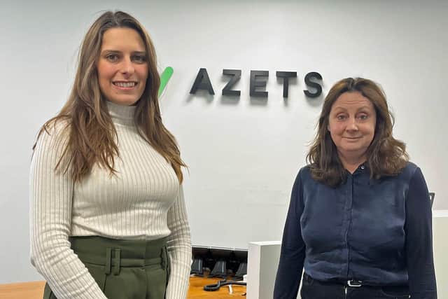 DRIVING GROWTH: Heather Williams, right, Regional Head of R&D in the South for Azets, with Emma Hussey who heads the firm’s London operation in the sector