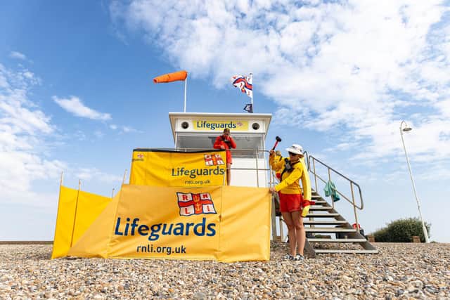 RNLI urges public to visit lifeguarded beaches as hot weather hits the South East. Picture by RNLI/Nathan Williams