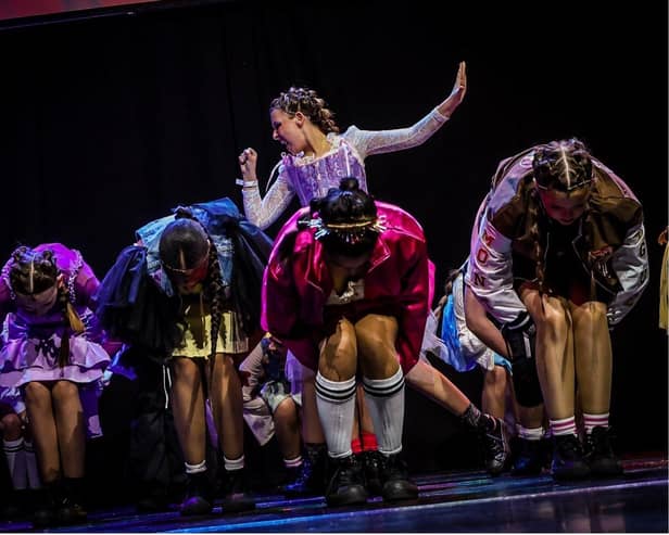 Students from Stagecoach Wokingham performing at The Shaftesbury Theatre