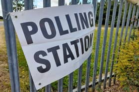 Polling station sign. Picture taken by LDR. Permission for use by all partners.