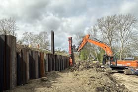 The railway between Redhill and Tonbridge will reopen for the start of service on Monday [April 15] morning after Network Rail’s engineers successfully completed emergency landslip repairs at Bough Beech, near Edenbridge in Kent. Picture contributed