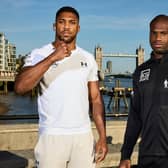 London, UK: Anthony Joshua and Daniel Dubois Face Off for the first time in fight week ahead of their IBF World Heavyweight  Title fight on saturday night at Wembley Stadium. 16 September 2024 Picture By Mark Robinson Matchroom Boxing