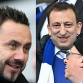 Roberto De Zerbi and Tony Bloom. Picture: Eva Gilbert