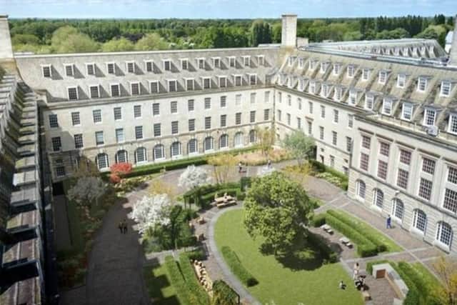 South Courtyard, Block D, of County Hall, the former Surrey County Council headquarters (Credit: London Square)