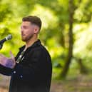 Woodzy performing at Around-the-Lake Festival 2024