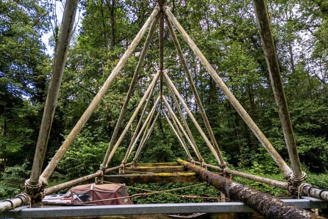 The structure is a rare survivor of a type of First World War portable military bridge.