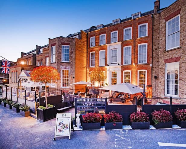 The terrace of 144 On The Hill at Richmond Hill Hotel