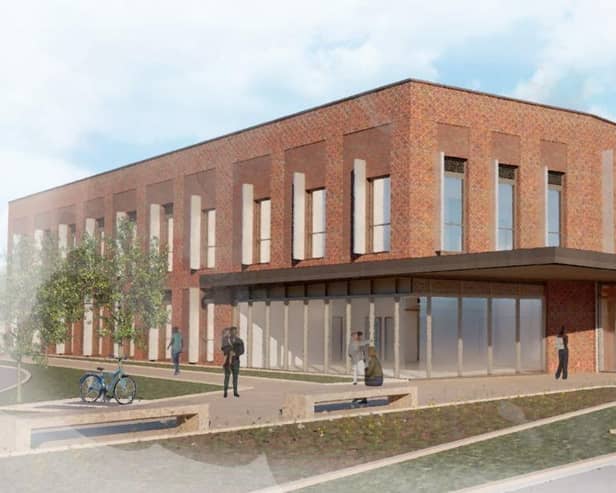 CGI main view of proposed Weybridge Health Centre. (Credit: NHS Property Management/ Elmbridge Borough Council)