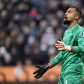 Chelsea goalkeeper Robert Sanchez reacts during the Premier League match between Newcastle United and Chelsea FC at St. James Park on November 25, 2023 in Newcastle upon Tyne, England. (Photo by Stu Forster/Getty Images)