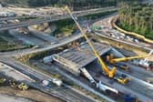 National Highways closed the M25 – between junctions 10 (A3 Wisley) and 11 (Chertsey) – for the construction and installation of a bridge on the western gyratory of the roundabout at Junction 10, and two overhead gantries. Photo: National Highways