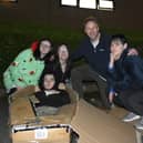 Lee Fabry (second right) with Hillbrook House residents | Picture: Sophie Hamilton PR