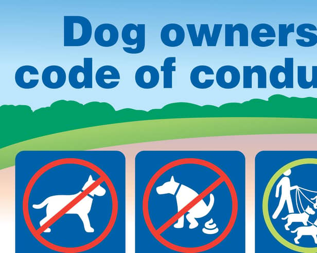 Spelthorne Dog control Sign. Picture: submitted