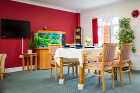 One of the dining areas at Bernard Sunley Care Home, Woking