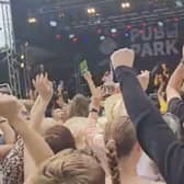 Mel C sings 'It's Coming Home' at the Pub in the Park festival in Reigate