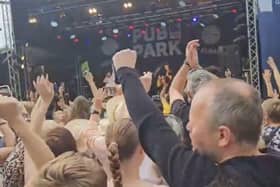 Mel C sings 'It's Coming Home' at the Pub in the Park festival in Reigate