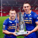 Rob Burrow and Kevin Sinfield on a winning day with Leeds Rhinos