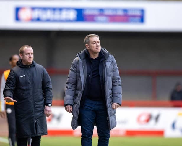Crawley Town boss Scott Lindsey was not happy after the Morecambe defeat | Picture: Eva Gilbert